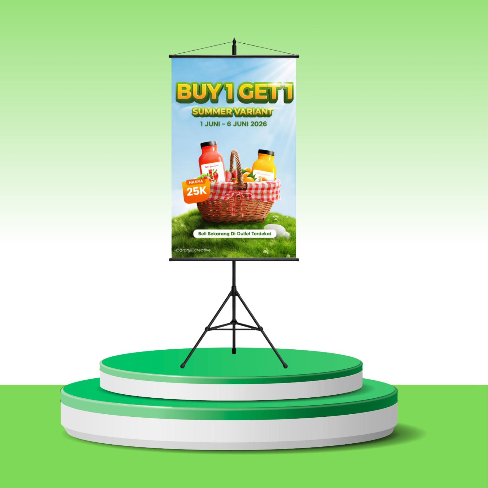 Tripod Banner Albatros 210grm (60 x 160 cm)